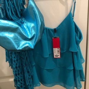 Blue Bundle w/ Blouse, Purse and Scarf